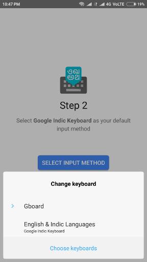 Google Indic Keyboard from Input Method Settings